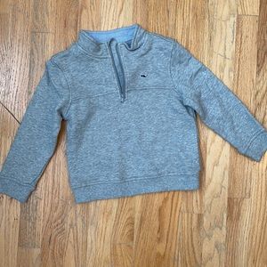 Boys 4T vineyard vines quarter zip gray jersey sweater